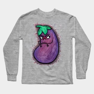 Angry Eggplant Long Sleeve T-Shirt